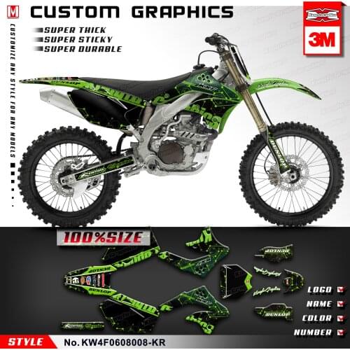KUNGFU GRAPHICS Enduro Stickers MX Decals Backgrounds for KX250F KX450F KXF 250 450 2006 2007 2008