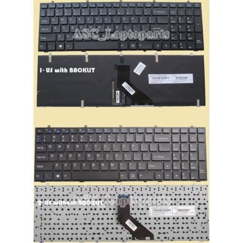 New US QWERTY Keyboard For Clevo W350 W350ET W350SK W350SKQ W350ST W350SKQ W350STQ W355SS W355SSQ W355STQ BACKLIT, Black Frame