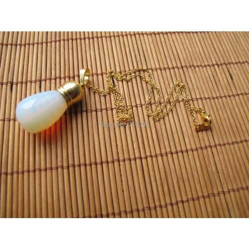 Oplite stone jewelry necklace drop stone necklace with gold chain 18inches 10pcs/lot