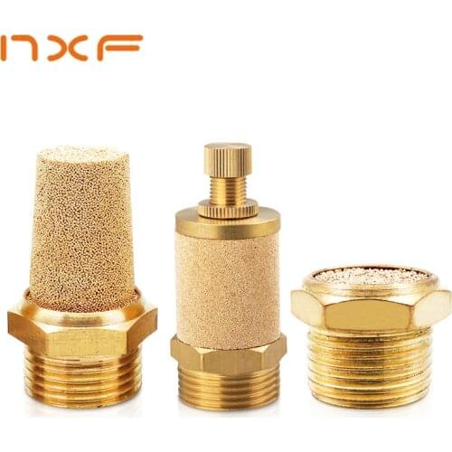 Pneumatic Exhaust Muffler Silencer 1/8 1/4 3/8 1/2 BSP Male Thread For Air Noise Brass Adjustable Long Short BSL M5