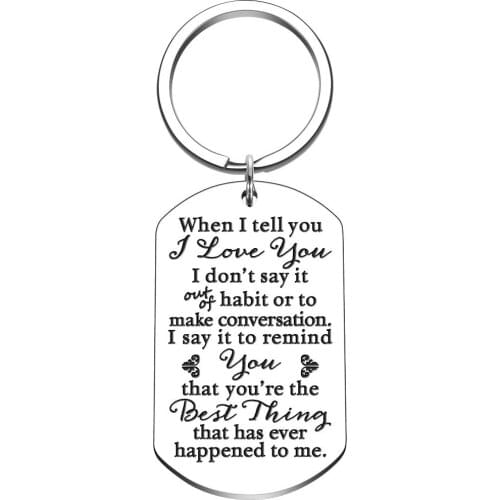 Valentines Day Gifts Keychain for Husband Wife Girlfriend Boyfriend Anniversary Wedding Birthday Gift Couple Gift for Her Him
