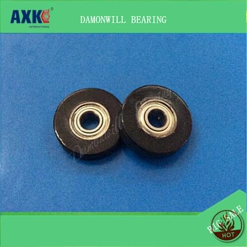 Rubberized 3*10*4mm PU Plastic coated 693ZZ bearing pulley Roller wheel 3X10X4mm Nylon balck roller wheel for Furniture 4PCS