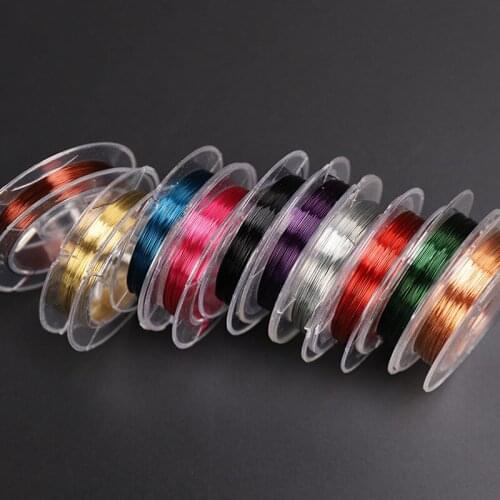 1 Roll 0.3mm 10m Rose Gold Copper Wire for Bracelet Necklace DIY Colorfast Beading Wire Jewelry Cord String for Craft Making