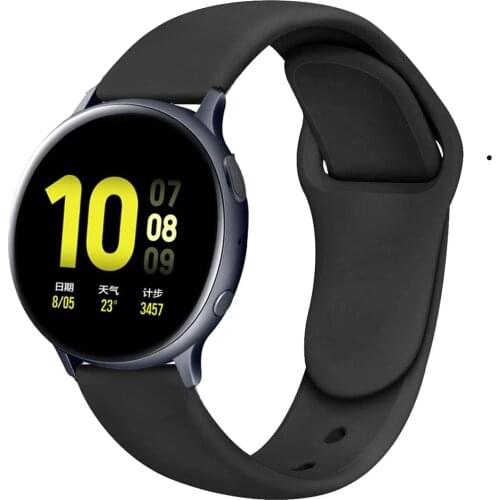 20mm 22mm watch Band For Samsung Galaxy watch 3 45mm 42mm Gear S3 Active 2 Silicone bracelet Huawei watch GT 2 2e pro 46mm Strap