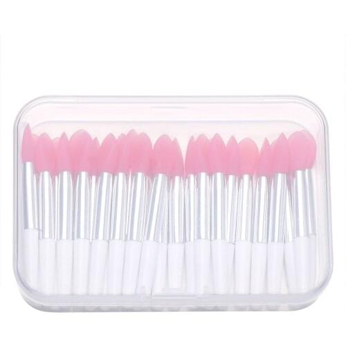 30Pcs Silicone Lip Brush Exfoliating Lipstick Brush With Lip Film Brush Dust-proof Cover Plump Smoother Applicator Cosmetic Tool
