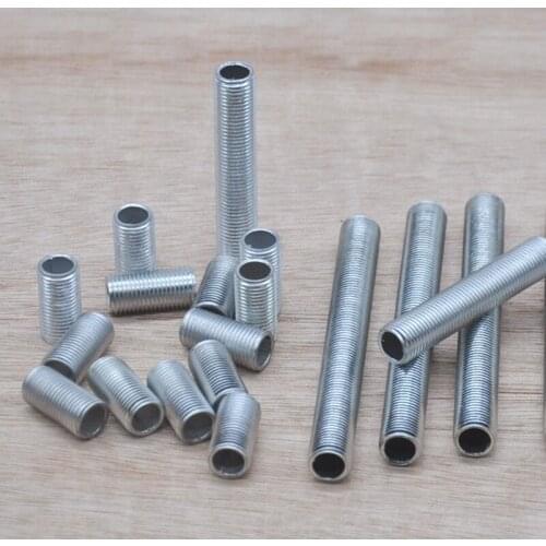 2pcs M10*1 fine pitch all dental tube hollow tooth pipe LED accessories fixed connecting rod threaded duct 10mm-100mm length