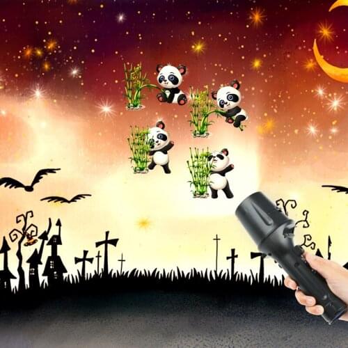 LED light stage 6Patterns Christmas laser panda projector outdoor waterproof flashlight disco home garden party holiday decor