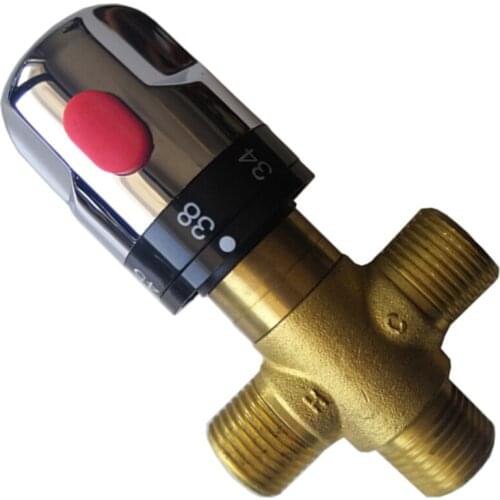 1PC Brass Pipe Thermostat Faucet Thermostatic Mixing Valve Bathroom Water Temperature Control Faucet Cartridges