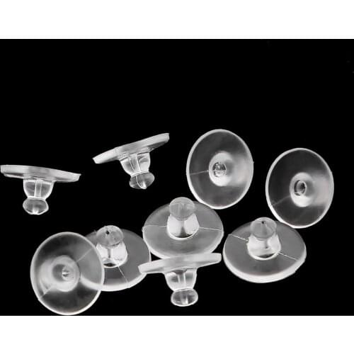 100pcs/lot Earrings Rubber Earring Back Silicone Round Ear Plug Blocked Caps Earrings Back Stoppers Supplies for jewelry DIY Ear