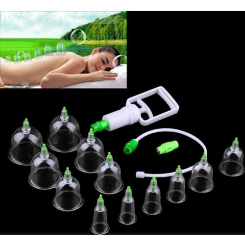 Chinese Great Medical Body Healthy Care 12Cups Kit Cupping Therapy Cups Hot Selling