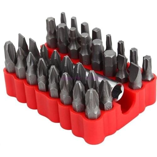 50set 33pcs/set Star Hex Key Torx Screwdriver Spanner Holder Kits Chrome Vandium Security Bit Set Tamper Proof Screwdriver set
