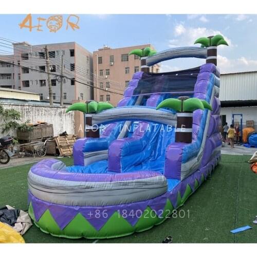 AEOR moonwalk bouncy inflatable slide commercial bounce water slide for kid party combo with water slide