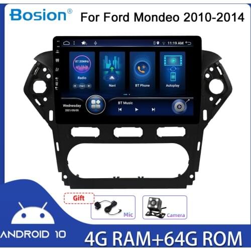 Bosion Andriod 10.0 Car GPS Multimedia video Radio Navigation Player for Ford Mondeo mk4 2010 2011 2012 2013 2014 4GB+64GB DSP
