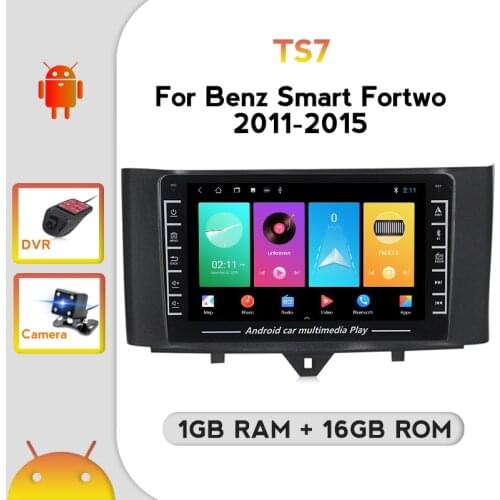 Android 2din Car Multimedia Radio Stereo Player For Mercedes Benz smart Fortwo 2011-2015 Carplay GPS Navigation Camera IPS