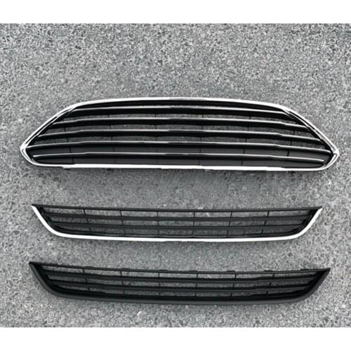 Car Front Racing Bumper Grill Upper Lower Grille Fit For Ford Fiesta 2013 2014 2015