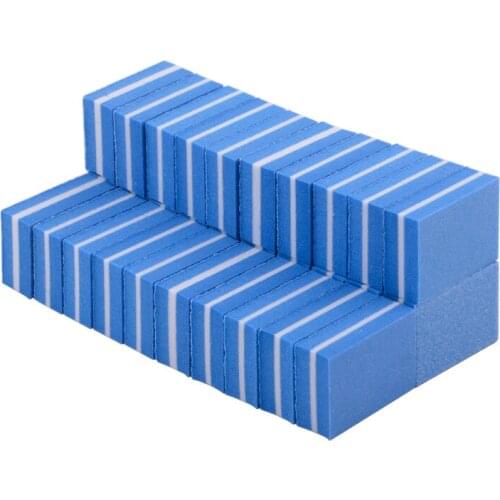 100pcs/lot Mini Nail Buffer Blocks Sanding Sponge Grinding Polishing Nail File Cuticle Remover Manicure Tools For Finger Care