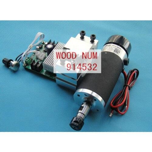 Free shipping ER11 48V 400W brushed high speed air cooled spindle motor + Mach3 Speed Governor Regulator+52mm Spindle Fixture