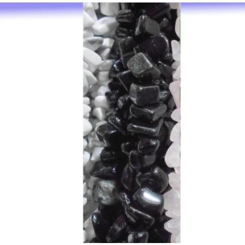 New Arrival Black tourmaline Freeform Chips Natural Stone Gems Jewelry Findings Beads Strand 34 inch