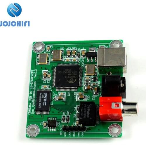 CM6631A USB to SPDIF Sound Card Supports Coaxial Fiber Output DAC 32-bit / 384K Sampling does not Support DTS