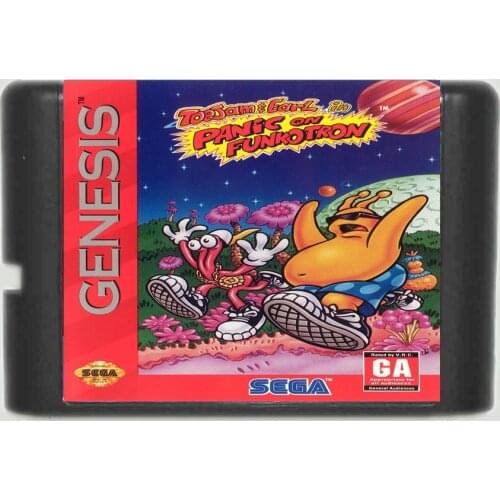Toejam & Earl In Panic on Funcotron NTSC-USA 16 bit MD Game Card For Sega Mega Drive For Genesis