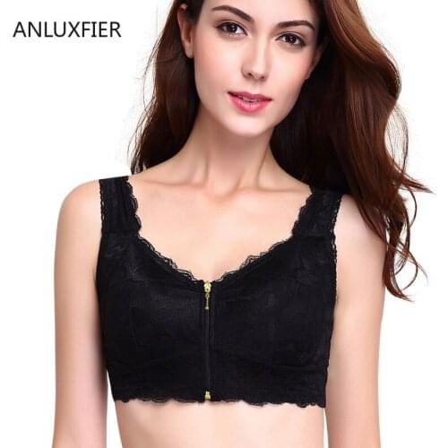 H9639 Front Zipper Full Cup Bra Underwear After Breast Cancer Surgery Surgical Resection Bra Sexy Gathered No Steel Ring Bras