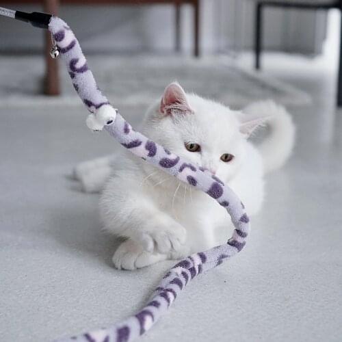 Colorful Rod Teaser Funny Cat Stick Cat Toy Feather Cat Teaser Wand Cat Interactive Toy Caterpillar Cat Supplies Cat Accessory