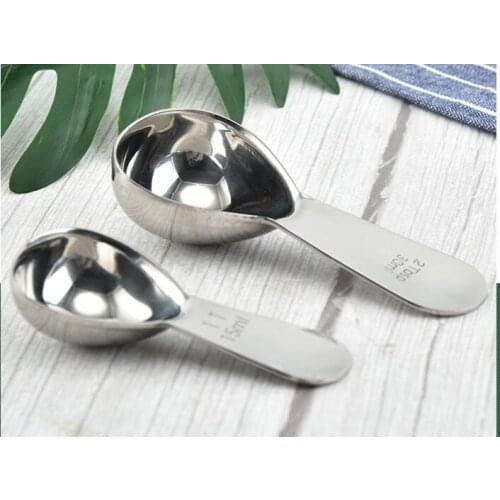 Coffee Spoon,304 stainless steel spoon with scale,Measure spoon milk powder spoon seasoning spoon measure spoon