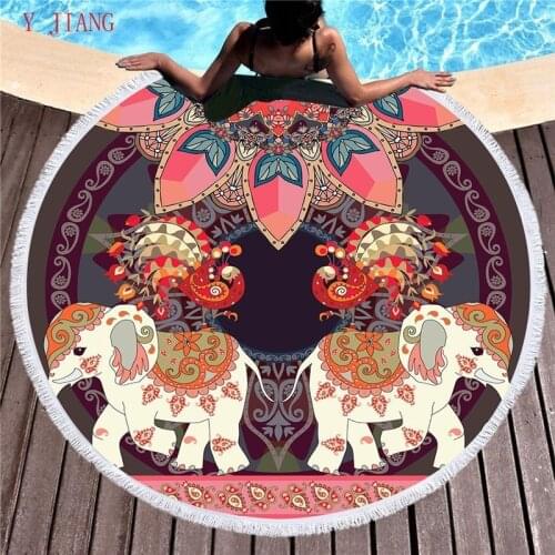 Summer Round Beach Towel Microfiber Bath Towel Circle Tassels For Home Decor Bohemia Style Summer Large Towel Beach Toalla Playa