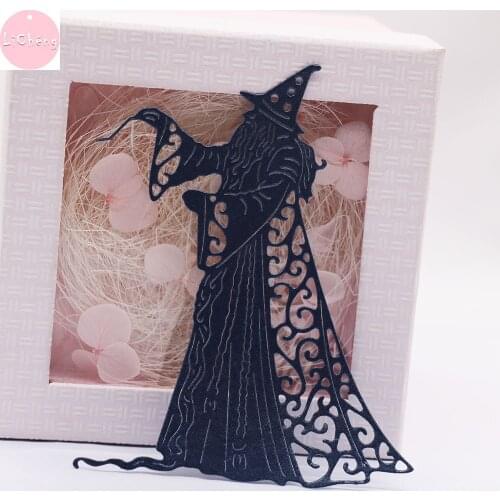Wizard Halloween Metal Cutting Dies Scrapbooking Mold Photo Album Mold Card Making Craft Stencil Stamps and Slimline Die Cut