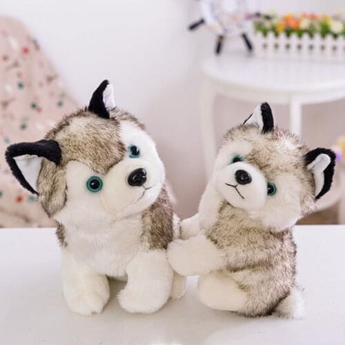 18-22 cm Cute stuff plush Real life husky toy Dog figure doll toy kawaii Kids toy gift Animals doll Home desk car decorations