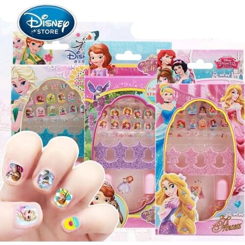 Disney Cartoon Stickers Nail Stickers Frozen Elsa Anna Sofia Princess Disney Children Girl Nail Polish Nail Stickers Beauty Toys