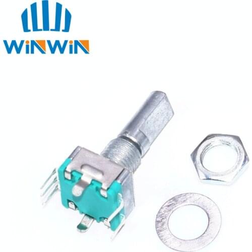 Original,Rotary encoder,code switch/EC11/ audio digital potentiometer,with switch,5Pin, handle length 20mm