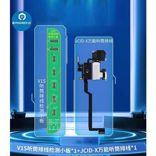 JC V1S Receiver FPC Detection Board FPC Test Earpiece Speaker Sensor Flex Cable For iPhone 8-11Pro max True Tone Face ID Repair