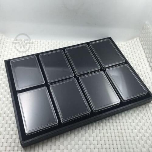 Professional Gem Tray Diamond Box Pendnat Holder Jewelry Organizer inside 8pcs Plastic Gemstone Boxes