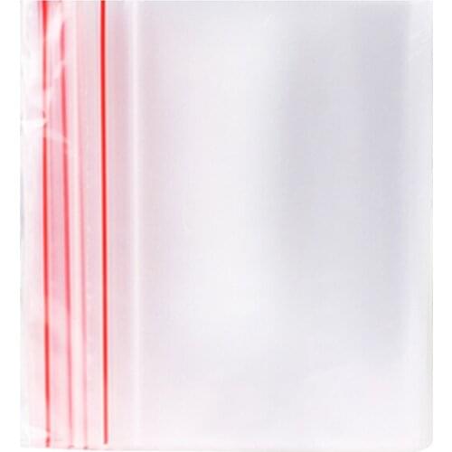 100pcs Transparent Sealed Bag 0.12mm Ziplock Zip Zipped Lock Reclosable Plastic Thickness J2Y