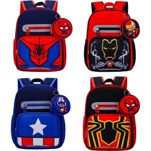Disney Cartoon Backpack Boy Baby Girl Spiderman Iron Man Children Cute School Bag Kindergarten School Bag Children Gift