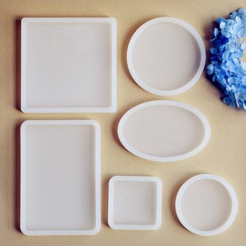 Silicone Mold Ashtray Coaster Flexible Mold Epoxy Resin Making DIY Craft Resin Molds Polished Clay Mould Accessories