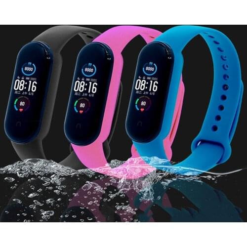 Glass Film+Silicone Strap For xiaomi Mi band 6 Rubber watchband Replacement belt bracelet Accessories for correa mi band 5 4 3