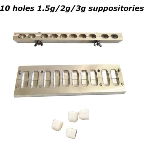 Aluminum alloy duck mouth shape suppository mold 1g 2g 3g/10 holes, Teaching And Research Laboratory tool