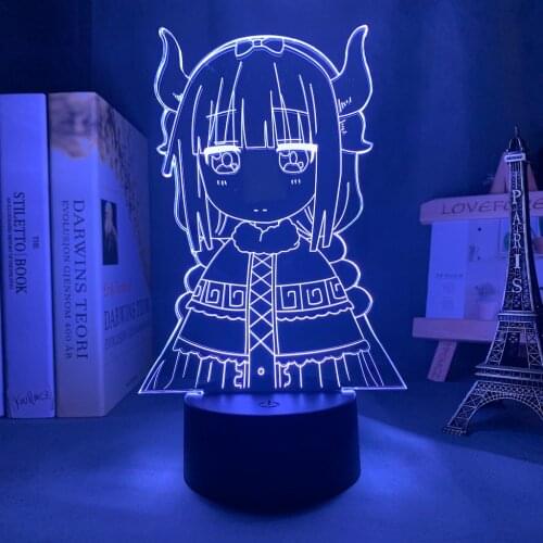Led Night Light Miss Kobayashis Dragon Maid 3d Lamp Anime for Room Decor Nightlight Kid Child Birthday Gift Kanna Kamui Light