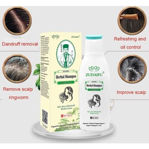120ml Herbal shampoo, improve the rash, safe solution to scalp oil, itching, dandruff, flexible hair, natural no stimulation