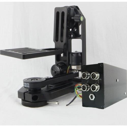 MC-4&&PT-0SM MOCO motion control pan tilt head with 2 stepper motors with 4-axis control box for stop motion