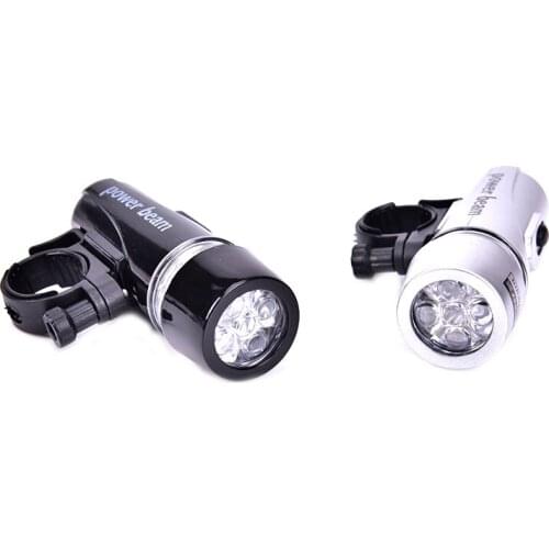 5 LED Lamp Bike Bicycle Front Head Light Rear Safety Flashlight Waterproof Set