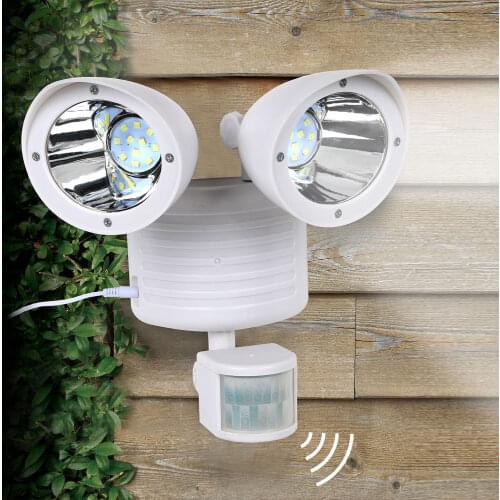 WSFS Hot 22 LED Dual Security Detector Solar Spot Light Motion Sensor Outdoor Floodlight,White