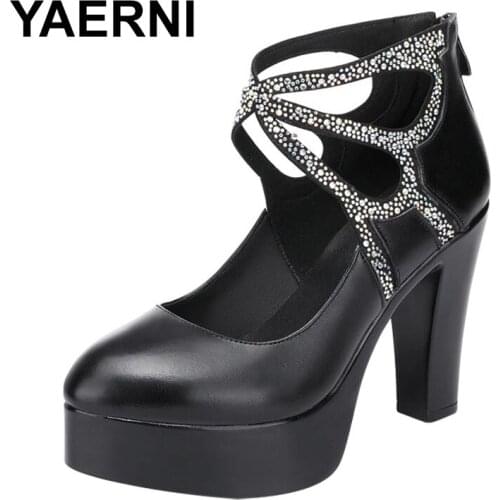 YAERNI Sexy Women Dance Shoes Gladiator Sandals Big Size Fashion Women Sandals Platform Shoes High Heels Ladies Wedding Shoes