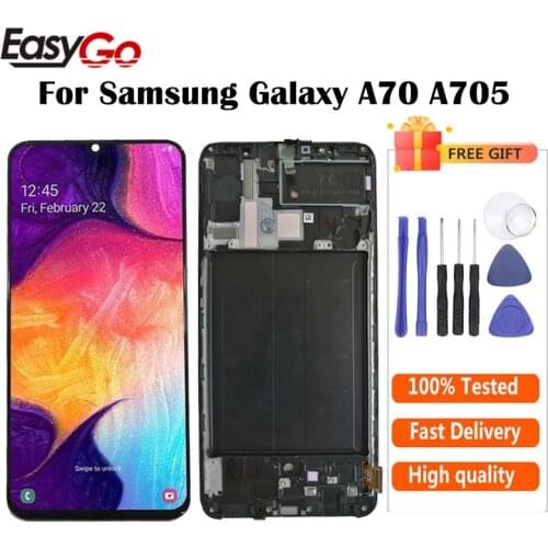 TFT For Samsung Galaxy A70 A705 A705F SM-A705F LCD Display + Touch Screen Digitizer Assembly With Frame Repair Parts