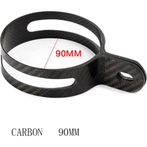 1PC Holder Clamp Fixed Ring Support Bracket Carbon Fiber for Motorcycle Exhaust Pipe Muffler Escape