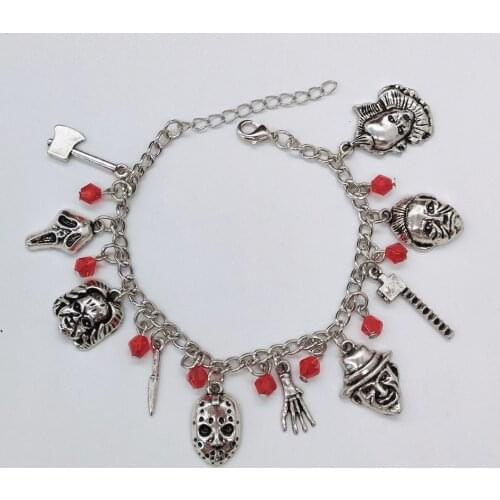 2021 New Arrival Halloween Bracelet Skull Pumpkin Punk Charm Bracelet Fashion Accessories Holiday Gift Womens jewelry Wholesale