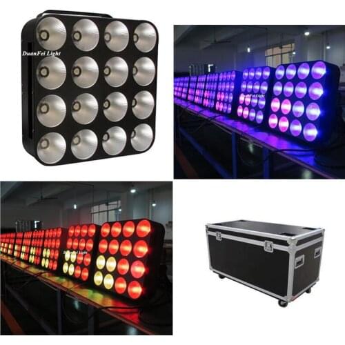 8pcs+ 2flycase) Super beam wash RGB 3IN1 LED Matrix 16X30W Blinder Light 4X4 Stage light