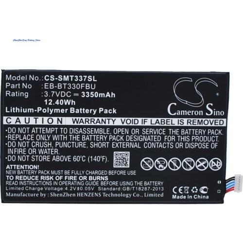 Cameron Sino 3350mAh Battery EB-BT330FBU for Samsung Galaxy Tab 4 8.0, SM-T330NU, SM-T337A, SM-T337T, SM-T337V